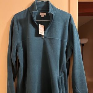 Croft & Barrow DARK GREEN XL 1/4 zip Fleece Pullover.